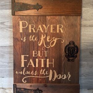 Rustic Brown Wall Decor with Inspirational Quote